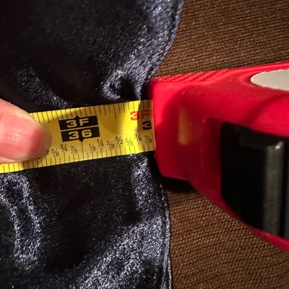 Anne Klien Satin Midnight Blue Midi Draped Cowl Neck Zipper Closure On Side Sz 6 - Picture 15 of 15